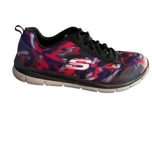 Skechers Work Shoes Women Size 10 77217 Comfort Flex Tie Dye Pink Black